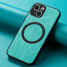 Silikon Hülle Handyhülle Gummi Schutzhülle Flexible Leder Tasche mit Magnetisch S11D für Apple iPhone 14 Plus Grün