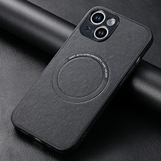 Silikon Hülle Handyhülle Gummi Schutzhülle Flexible Leder Tasche mit Magnetisch S11D für Apple iPhone 14 Plus Schwarz