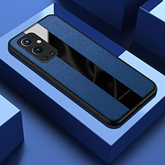 Silikon Hülle Handyhülle Gummi Schutzhülle Flexible Leder Tasche PB1 für OnePlus 9 Pro 5G Blau