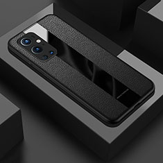 Silikon Hülle Handyhülle Gummi Schutzhülle Flexible Leder Tasche PB1 für OnePlus 9 Pro 5G Schwarz