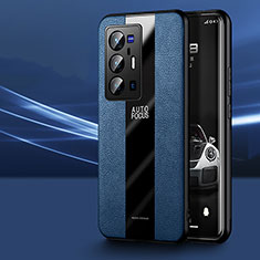 Silikon Hülle Handyhülle Gummi Schutzhülle Flexible Leder Tasche PB1 für Vivo X70 Pro+ Plus 5G Blau