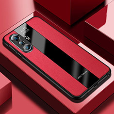 Silikon Hülle Handyhülle Gummi Schutzhülle Flexible Leder Tasche PB1 für Xiaomi Poco F3 GT 5G Rot