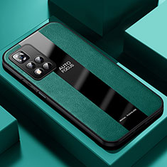 Silikon Hülle Handyhülle Gummi Schutzhülle Flexible Leder Tasche PB1 für Xiaomi Poco X4 NFC Grün