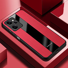 Silikon Hülle Handyhülle Gummi Schutzhülle Flexible Leder Tasche PB1 für Xiaomi Poco X5 Pro 5G Rot