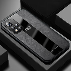 Silikon Hülle Handyhülle Gummi Schutzhülle Flexible Leder Tasche PB1 für Xiaomi Redmi Note 11 Pro+ Plus 5G Schwarz