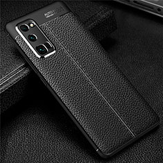 Silikon Hülle Handyhülle Gummi Schutzhülle Flexible Leder Tasche S01 für Huawei Honor 30 Pro Schwarz