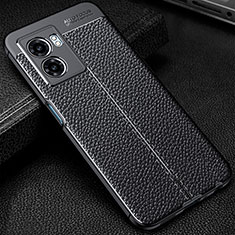 Silikon Hülle Handyhülle Gummi Schutzhülle Flexible Leder Tasche S01 für OnePlus Nord N300 5G Schwarz