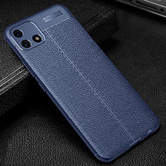 Silikon Hülle Handyhülle Gummi Schutzhülle Flexible Leder Tasche S01 für Oppo A16e Blau