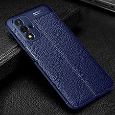 Silikon Hülle Handyhülle Gummi Schutzhülle Flexible Leder Tasche S01 für Oppo A93s 5G Blau