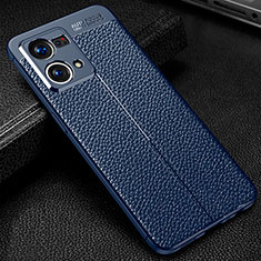 Silikon Hülle Handyhülle Gummi Schutzhülle Flexible Leder Tasche S01 für Oppo F21 Pro 4G Blau