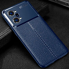 Silikon Hülle Handyhülle Gummi Schutzhülle Flexible Leder Tasche S01 für Oppo K10 Pro 5G Blau