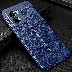 Silikon Hülle Handyhülle Gummi Schutzhülle Flexible Leder Tasche S01 für Realme Q5i 5G Blau