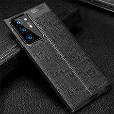 Silikon Hülle Handyhülle Gummi Schutzhülle Flexible Leder Tasche S01 für Samsung Galaxy Note 20 Ultra 5G Schwarz