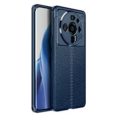 Silikon Hülle Handyhülle Gummi Schutzhülle Flexible Leder Tasche S01 für Xiaomi Mi 12 Ultra 5G Blau