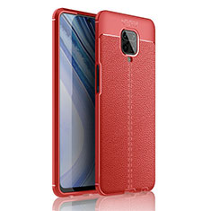 Silikon Hülle Handyhülle Gummi Schutzhülle Flexible Leder Tasche S01 für Xiaomi Poco M2 Pro Rot