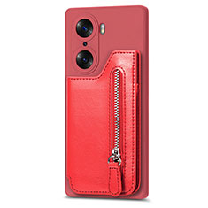 Silikon Hülle Handyhülle Gummi Schutzhülle Flexible Leder Tasche S01D für Huawei Honor 60 5G Rot