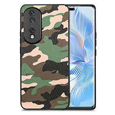 Silikon Hülle Handyhülle Gummi Schutzhülle Flexible Leder Tasche S01D für Huawei Honor 80 Pro 5G Grün