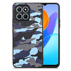 Silikon Hülle Handyhülle Gummi Schutzhülle Flexible Leder Tasche S01D für Huawei Honor X6S Blau