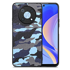 Silikon Hülle Handyhülle Gummi Schutzhülle Flexible Leder Tasche S01D für Huawei Nova Y90 Blau