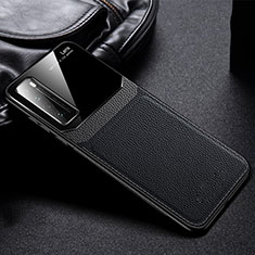 Silikon Hülle Handyhülle Gummi Schutzhülle Flexible Leder Tasche S02 für Huawei Nova 7 5G Schwarz