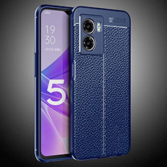 Silikon Hülle Handyhülle Gummi Schutzhülle Flexible Leder Tasche S02 für Realme Q5i 5G Blau