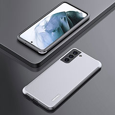 Silikon Hülle Handyhülle Gummi Schutzhülle Flexible Leder Tasche S02 für Samsung Galaxy S22 5G Weiß