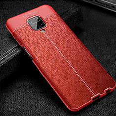 Silikon Hülle Handyhülle Gummi Schutzhülle Flexible Leder Tasche S02 für Xiaomi Poco M2 Pro Rot