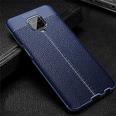 Silikon Hülle Handyhülle Gummi Schutzhülle Flexible Leder Tasche S02 für Xiaomi Redmi Note 9 Pro Blau