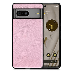 Silikon Hülle Handyhülle Gummi Schutzhülle Flexible Leder Tasche S02D für Google Pixel 7 5G Rosa