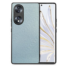 Silikon Hülle Handyhülle Gummi Schutzhülle Flexible Leder Tasche S02D für Huawei Honor 70 5G Hellblau