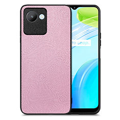 Silikon Hülle Handyhülle Gummi Schutzhülle Flexible Leder Tasche S02D für Realme C30s Rosa