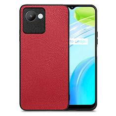 Silikon Hülle Handyhülle Gummi Schutzhülle Flexible Leder Tasche S02D für Realme C30s Rot