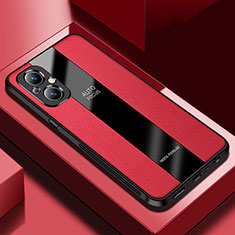 Silikon Hülle Handyhülle Gummi Schutzhülle Flexible Leder Tasche S03 für Oppo F21 Pro 5G Rot