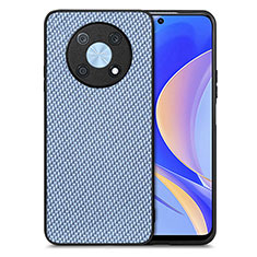 Silikon Hülle Handyhülle Gummi Schutzhülle Flexible Leder Tasche S03D für Huawei Nova Y90 Blau