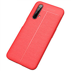 Silikon Hülle Handyhülle Gummi Schutzhülle Flexible Leder Tasche S04 für Realme X50 5G Rot