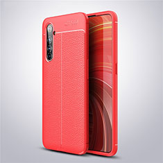 Silikon Hülle Handyhülle Gummi Schutzhülle Flexible Leder Tasche S04 für Realme X50 Pro 5G Rot