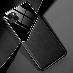 Silikon Hülle Handyhülle Gummi Schutzhülle Flexible Leder Tasche S05 für Apple iPhone 13 Mini Schwarz