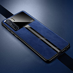 Silikon Hülle Handyhülle Gummi Schutzhülle Flexible Leder Tasche S05 für Oppo A91 Blau