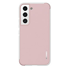 Silikon Hülle Handyhülle Gummi Schutzhülle Flexible Leder Tasche S05 für Samsung Galaxy S21 FE 5G Rosa