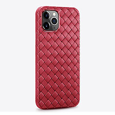 Silikon Hülle Handyhülle Gummi Schutzhülle Flexible Leder Tasche S06 für Apple iPhone 15 Pro Rot