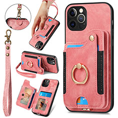 Silikon Hülle Handyhülle Gummi Schutzhülle Flexible Leder Tasche SD1 für Apple iPhone 14 Pro Rosa