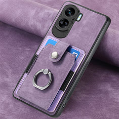 Silikon Hülle Handyhülle Gummi Schutzhülle Flexible Leder Tasche SD1 für Huawei Honor 90 Lite 5G Helles Lila