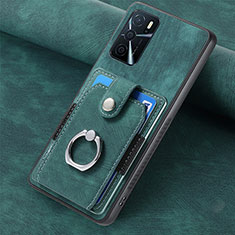 Silikon Hülle Handyhülle Gummi Schutzhülle Flexible Leder Tasche SD1 für Oppo A16s Grün