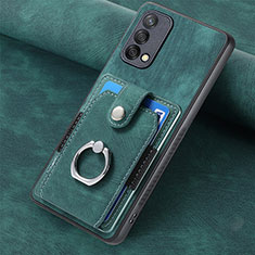 Silikon Hülle Handyhülle Gummi Schutzhülle Flexible Leder Tasche SD1 für Oppo A74 4G Grün