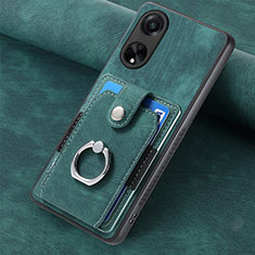 Silikon Hülle Handyhülle Gummi Schutzhülle Flexible Leder Tasche SD1 für Oppo A98 5G Grün