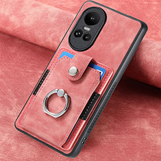 Silikon Hülle Handyhülle Gummi Schutzhülle Flexible Leder Tasche SD1 für Oppo Reno10 Pro 5G Rosa