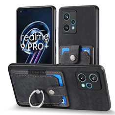 Silikon Hülle Handyhülle Gummi Schutzhülle Flexible Leder Tasche SD1 für Realme 9 Pro+ Plus 5G Schwarz