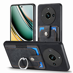 Silikon Hülle Handyhülle Gummi Schutzhülle Flexible Leder Tasche SD1 für Realme Narzo 60 Pro 5G Schwarz