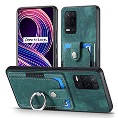 Silikon Hülle Handyhülle Gummi Schutzhülle Flexible Leder Tasche SD1 für Realme Q3i 5G Grün