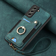 Silikon Hülle Handyhülle Gummi Schutzhülle Flexible Leder Tasche SD1 für Samsung Galaxy S21 FE 5G Grün